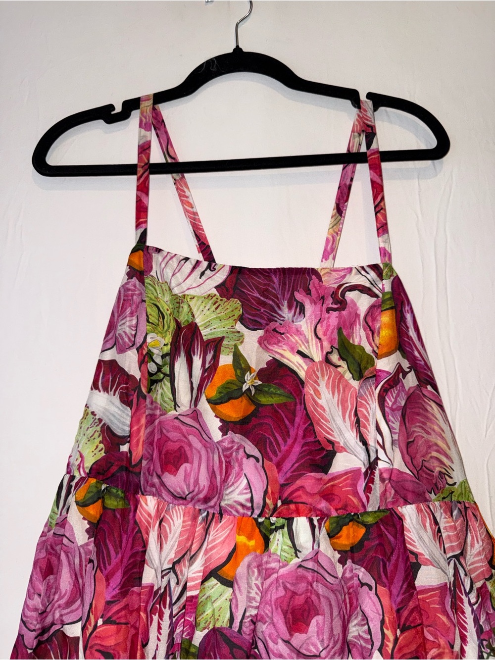 RACHEL ANTONOFF Women's Rebecca Silk Blend Midi Dress Size XL Radicchio Citrus - Picture 5 of 9